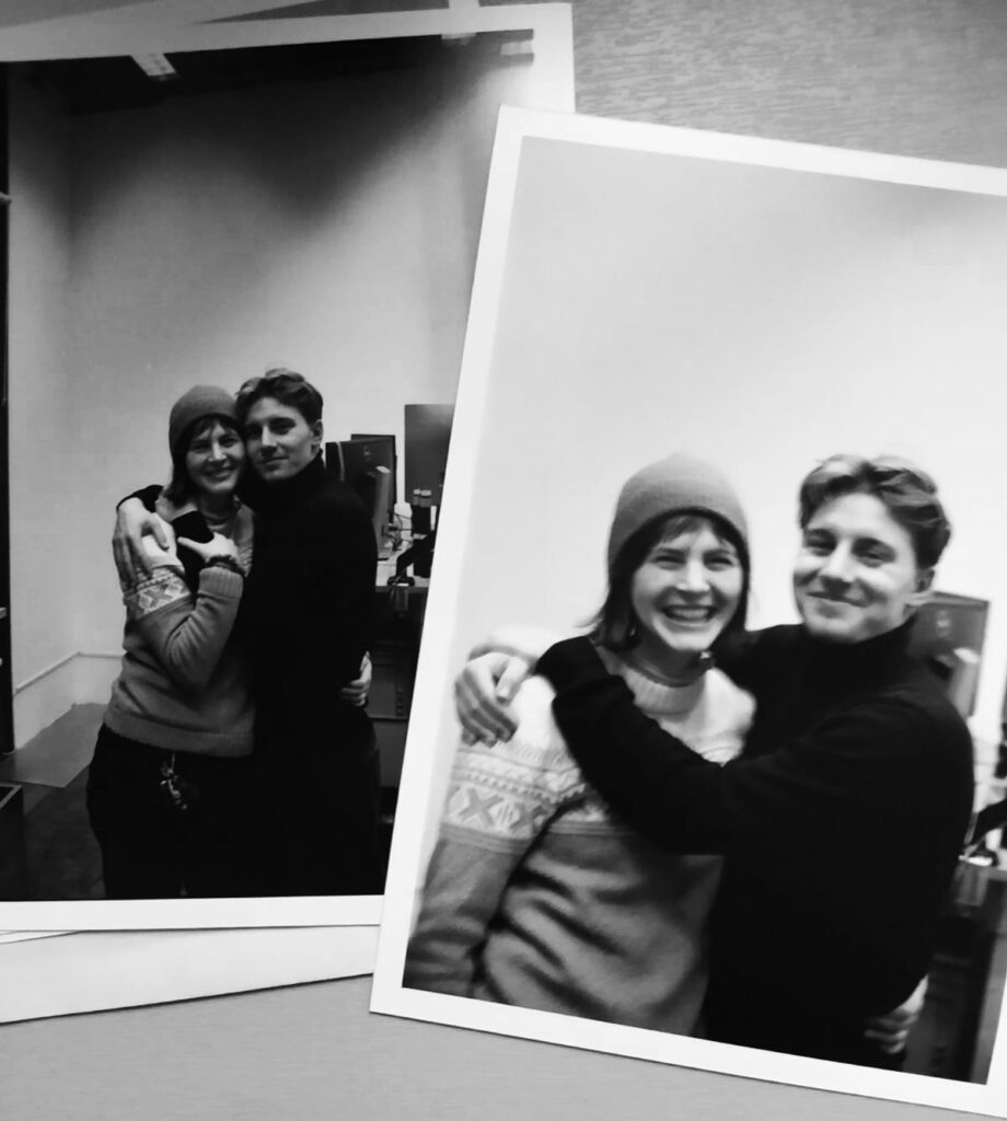 B&W portrait of Jessy and Birk